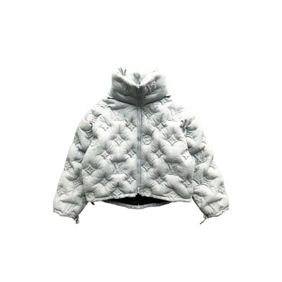 LOUIS VUITTON GREY MONOGRAM PUFFER JACKET